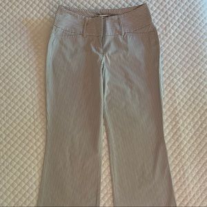 EXPRESS Editor flare pants with PIN STRIPE